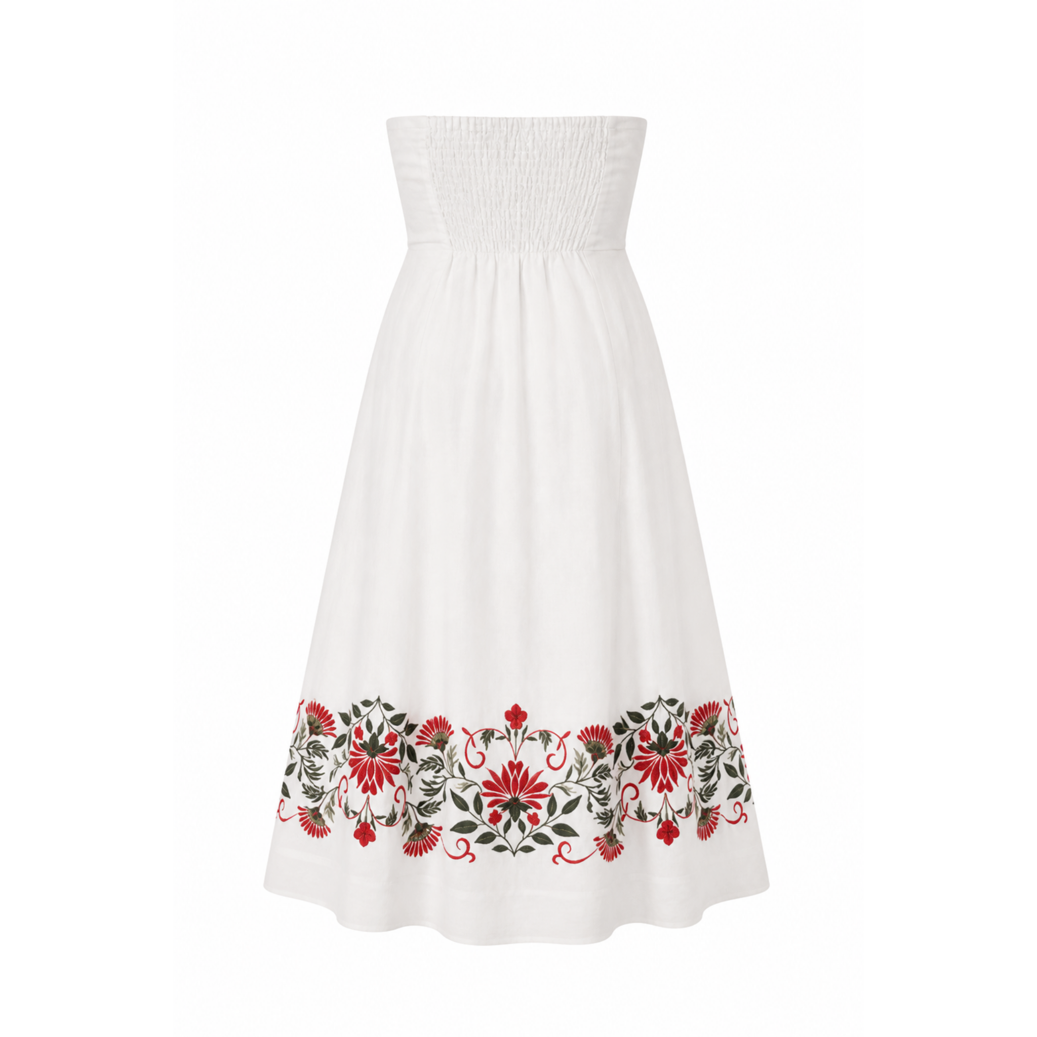 The Inara Strapless Midi Dress