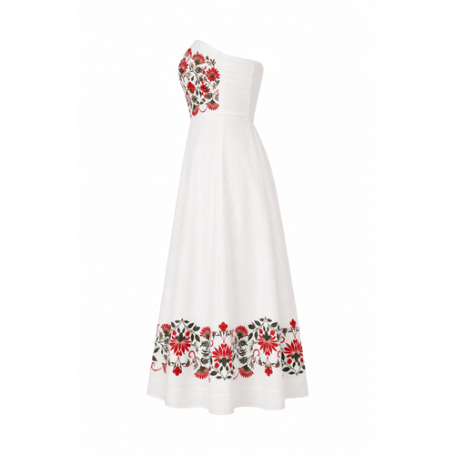 The Inara Strapless Midi Dress